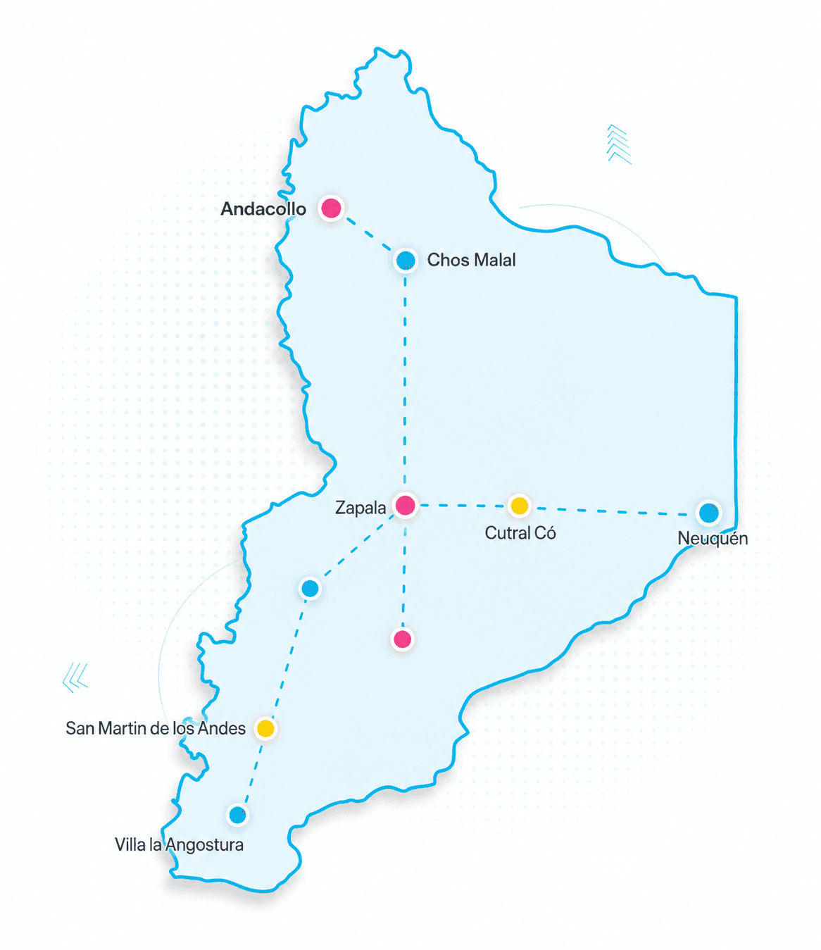 Presencia de la fundación en el territorio de la provincia del Neuquén